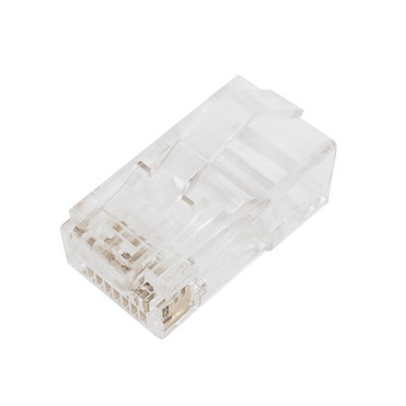 RJ45 Cat6 Plug with Snagless Tab for Stranded Round Cable 8P 8C - Pack of 50