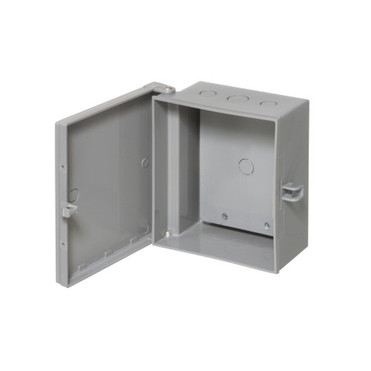 Enclosure Box 7 x 8 x 35 IndoorOutdoor Non-Metallic NEMA 3R Rated with Backplate - Grey