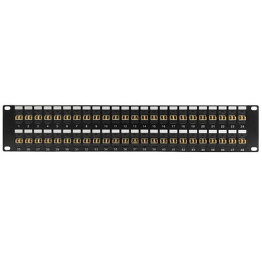 48 Port LCLC Multimode 625u Duplex Patch Panel - 19 Rackmount 2U