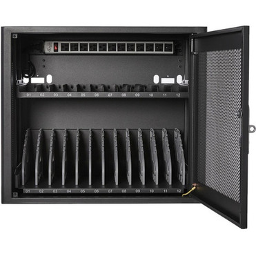 V7 CHGSTA12AC-1N Charging Station Stand - Up to 15 Screen Support - 2067 52502 mm Height x 1693 43002 mm Width - Wall - - CHGSTA12AC-1N