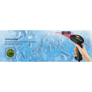 Adesso NuScan 2400U Waterproof Handheld CCD Barcode Scanner - Cable Connectivity - 200 scans - 12 30480 mm Scan Distance - 1D - - NUSCAN 2400U