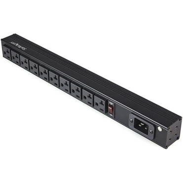 StarTechcom 10 Outlet Rack Mount Power Strip 125V16 Amp 1U Horizontal 19 Rackmount PDU NEMA 5-20P Input 10x NEMA 5-1520R - 10x RKPW101920