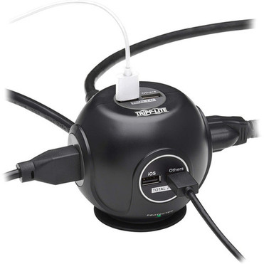 Tripp Lite Safe-IT TLP38UAM 7-Outlets Surge SuppressorProtector - 3 x NEMA 5-15R 4 x USB - 180 kVA - 540 J - 120 V AC Input TLP38UAM