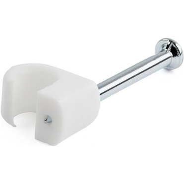 StarTechcom 100 Pk M Cable Clips w Nail - Reusable Nail-in Clamps - Cord MountingHolding Clips - Cable Tacks Wire Fasteners White CBMNMCC2