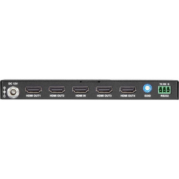 Black Box HDMI 20 4K60 Splitter - 1x4 - 4096 x 2160 - 1 x HDMI In - 4 x HDMI Out - Serial Port - Metal - TAA Compliant VSP-HDMI2-1X4