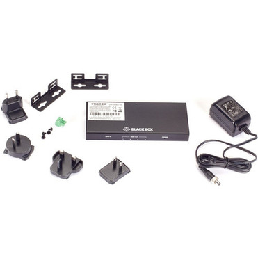 Black Box HDMI 20 4K60 Splitter - 1x4 - 4096 x 2160 - 1 x HDMI In - 4 x HDMI Out - Serial Port - Metal - TAA Compliant VSP-HDMI2-1X4