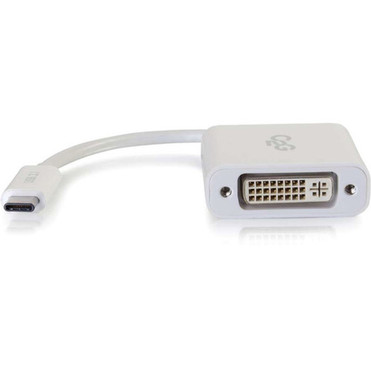 C2G USB-C To DVI-D Video Adapter Converter - White - USB Type C - 1 x DVI 1 x DVI-D DVI 29484