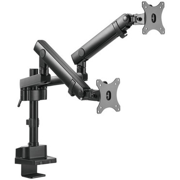 V7 DMPRO2DTA-3N Desk Mount for Monitor - Matte Black - 2 Displays Supported - 32 Screen Support - 16 kg Load Capacity DMPRO2DTA-3N