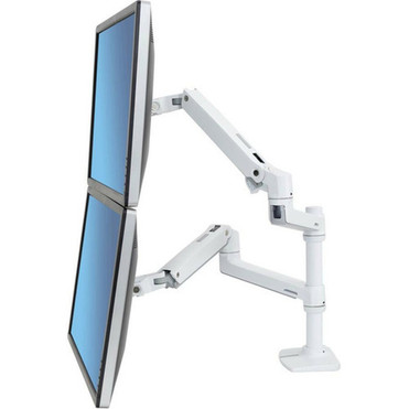 Ergotron Clamp Mount for Monitor - White - 2 Displays Supported - 24 Screen Support - 1814 kg Load Capacity 45-502-216