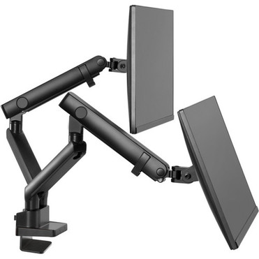 Amer Mounting Arm for Curved Screen Display Flat Panel Display - Matte Black - 2 Displays Supported - 32 Screen Support - 16 kg HYDRA2B