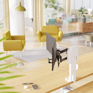 Ergotron TRACE Desk Mount for Monitor LCD Display - White - 2 Displays Supported - 27 Screen Support - 980 kg Load Capacity - 75 45-631-216