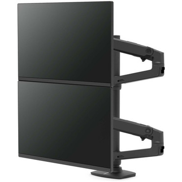 Ergotron Desk Mount for Monitor Display TV - Matte Black - Adjustable Height - 2 Displays Supported - 40 Screen Support - 1996 - 45-509-224