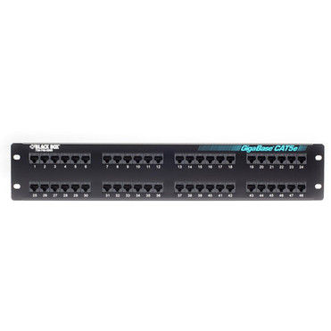 Black Box GigaBase CAT5e Patch Panel - 2U Unshielded 48-Port - 48 Ports - 48 x RJ-45 - 2U High - Rack-mountable - TAA Compliant JPM906A-R6 Black Box GigaBase CAT5e Patch Panel - 2U Unshielded 48-Port - 48 Ports - 48 x RJ-45 - 2U High - Rack-mountable - TAA Compliant JPM906A-R6