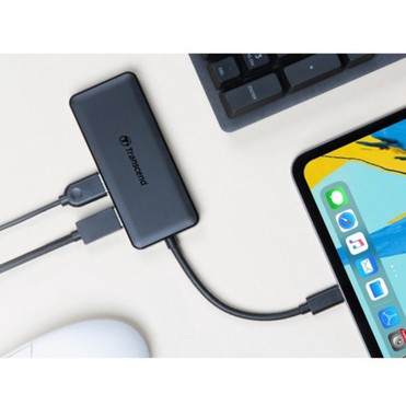 Transcend 6-in-1 USB 31 Gen 2 Type-C Hub - USB 31 Gen 2 Type C - External - 4 USB Ports - 2 USB 31 Ports - Mac Linux PC TS-HUB5C