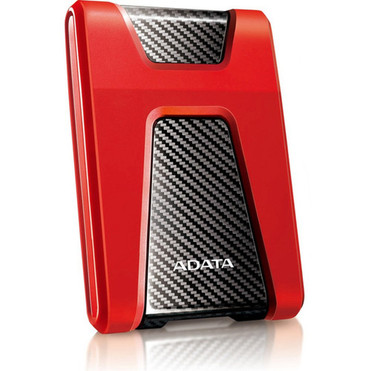 Adata DashDrive Durable HD650 AHD650-1TU31-CRD 1 TB Portable Hard Drive - 25 External - Red - USB 31 - 256-bit Encryption Standard AHD650-1TU31-CRD