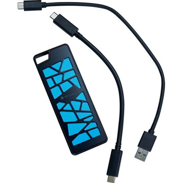 Verbatim 256GB VGX1000 Gaming PCIe NVMe External SSD - Gaming Console Notebook Device Supported - USB 31 Gen 2 Type C - 120 TB TBW 70883