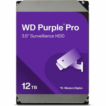 Western Digital Purple Pro WD121PURP 12 TB Hard Drive - 35 Internal - SATA SATA600 - Conventional Magnetic Recording CMR Method WD121PURP