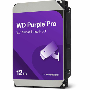 Western Digital Purple Pro WD121PURP 12 TB Hard Drive - 35 Internal - SATA SATA600 - Conventional Magnetic Recording CMR Method WD121PURP