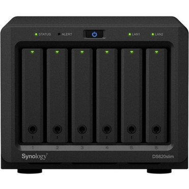Synology DiskStation DS620slim SANNAS Storage System - Intel Celeron J3355 Dual-core 2 Core 2 GHz - 6 x HDD Supported - 30 TB HDD - DS620SLIM