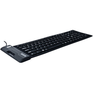 Adesso Antimicrobial Waterproof Flex Keyboard Compact Size - Cable Connectivity - USB Interface - 108 Key Home Page Email My My - AKB-222UB