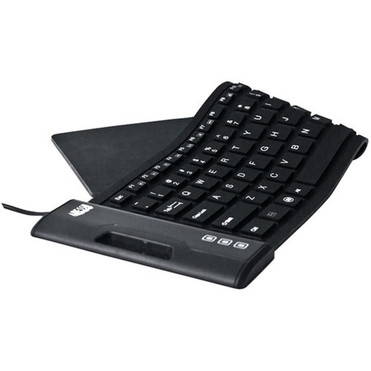 Adesso Antimicrobial Waterproof Flex Keyboard Compact Size - Cable Connectivity - USB Interface - 108 Key Home Page Email My My - AKB-222UB