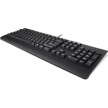 Lenovo USB Keyboard Black US English 103P - Cable Connectivity - USB Interface - English US - QWERTY Layout - Desktop Computer - - 4X30M86879