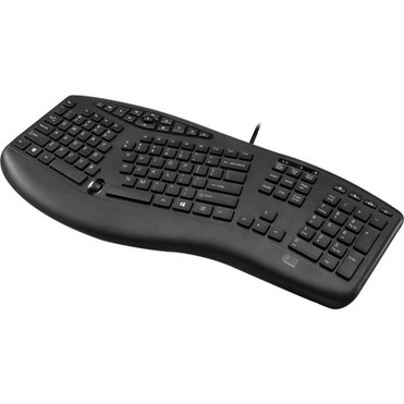 Adesso TruForm Ergonomic Desktop Keyboard - Cable Connectivity - USB Interface - 104 Key Home Back Forward Search Email Sleep - AKB-160UB