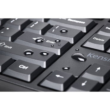 Kensington Pro Fit Ergo Wired Keyboard - Cable Connectivity - USB Type A Interface - Windows Chrome OS Mac OS - Black K75400US