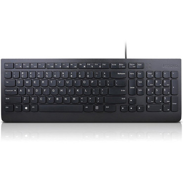 Lenovo Essential Wired Keyboard Black - US English 103P - Cable Connectivity - USB Type A Interface - 104 Key Function Hot Keys - 4Y41C68642