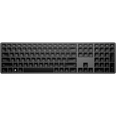 HP 975 Dual-Mode Wireless Keyboard - Wireless Connectivity - Bluetooth - 240 GHz - Notebook - PC Mac - Black 3Z726AAABA