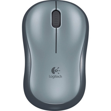 Logitech Plug-and-Play Wireless Mouse - Optical - Wireless - Radio Frequency - 240 GHz - Silver - 1 Pack - USB - 1000 dpi - Scroll - 910-002225