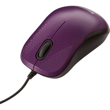 Verbatim Silent Corded Optical Mouse - Purple - Optical - Cable - Purple - USB - Scroll Wheel 70235