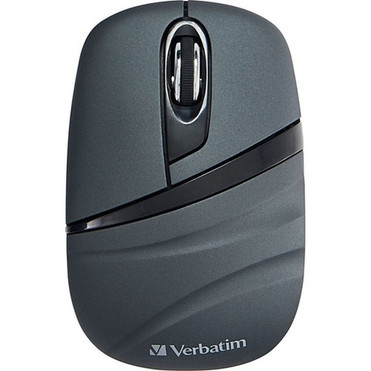Verbatim Wireless Mini Travel Mouse Commuter Series - Graphite - Radio Frequency - 240 GHz - Graphite - 1000 dpi 70704