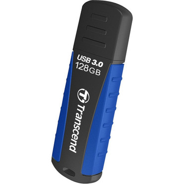 Transcend 128GB JetFlash 810 USB 30 Flash Drive - 128 GB - USB 30 - Black Blue - 30 Year Warranty TS128GJF810