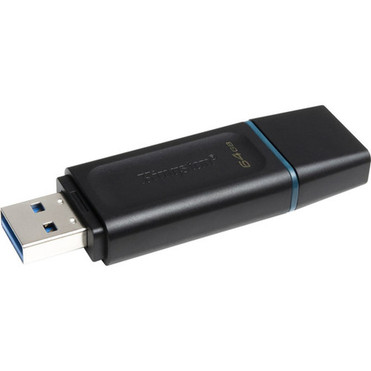 Kingston DataTraveler Exodia 64GB USB 32 Gen 1 Flash Drive - 64 GB - USB 32 Gen 1 - Black Teal - 5 Year Warranty DTX64GB
