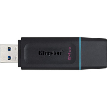 Kingston DataTraveler Exodia 64GB USB 32 Gen 1 Flash Drive - 64 GB - USB 32 Gen 1 - Black Teal - 5 Year Warranty DTX64GB