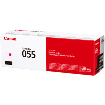 Canon 055 Original Toner Cartridge - Magenta - Laser - 2100 Pages - 1 Pack (3014C001)