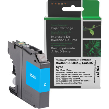 Clover Technologies Remanufactured Ink Cartridge - Alternative for Brother - Cyan - Inkjet - High Yield - 550 Pages - 1 Each (118104) 118104 Toner Cartridges physical Clover Technologies Fleet Network Canada