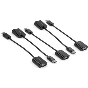 StarTech.com 5-Pack DisplayPort to VGA Adapter - DisplayPort 1.2 to VGA Monitor Active Adapter - DP to VGA Video Converter Dongle - - (Fleet Network)
