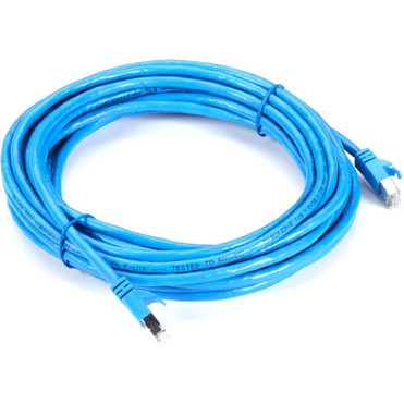 Black Box CAT6A 500-MHz STR Patch CBL Slim Molded Snagless Boot - F/UTP, CM PVC, BL, 25FT - 25 ft Category 6a Network Cable for Device (CAT6APCS-025-BL)