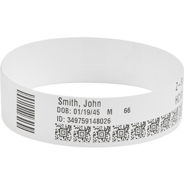 Zebra Z-Band Direct Thermal Wristband 1" x 11" Polypropylene - 200/Roll (10006995K)