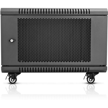 V7 6U Rack Wall Mount Enclosure - 6U Rack Height x 19" (482.60 mm) Rack Width - Floor Standing - Black - Cold-rolled Steel (CRS) - kg (Fleet Network)