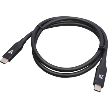 V7 USB-C Male to USB-C Male Cable USB4 40 Gbps 5A 0.8m/2.6ft Black - 2.6 ft USB-C Data Transfer Cable - First End: 1 x USB4 Type C - - (V7USB4-80CM) V7USB4-80CM Data Transfer Cable physical V7 Fleet Network Canada