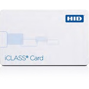 HID iCLASS Card - Printable - Smart Card - 3.38" (85.73 mm) x 2.13" (54.03 mm) Length - White - Polyvinyl Chloride (PVC) (2000PG1MV) 2000PG1MV Smart Cards & Tags physical HID Fleet Network Canada