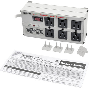 Tripp Lite Isobar Surge Protector Metal 6 Outlet 6 Cord 3330 Joules - 6 x NEMA 5-15R - 144 kVA - 3330 J - 120 V AC Input - 120 V AC ISOBAR6 ULTRA