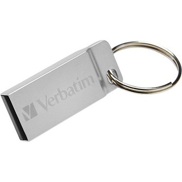 Verbatim 32GB Metal Executive USB Flash Drive - Silver - 32 GB - USB 20 - Silver - Lifetime Warranty - 1 Each - TAA Compliant 98749