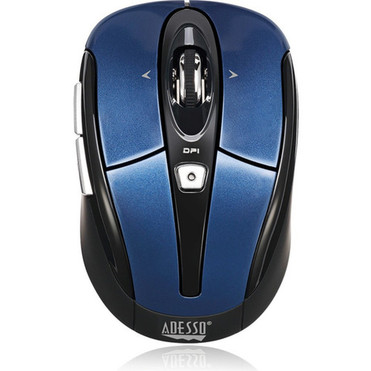 Adesso iMouse S60L - 24 GHz Wireless Programmable Nano Mouse - Optical - Wireless - Radio Frequency - 240 GHz - Blue - USB - 1600 - IMOUSE S60L