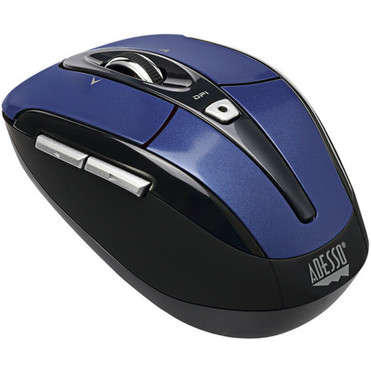 Adesso iMouse S60L - 24 GHz Wireless Programmable Nano Mouse - Optical - Wireless - Radio Frequency - 240 GHz - Blue - USB - 1600 - IMOUSE S60L