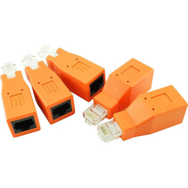 Axiom RJ-45 CAT6 Crossover Male to female Adapter 5-pack - Category 6 Network Cable for Network Device - First End 1 x RJ-45 - Male C6RJ45MFA5P-AX