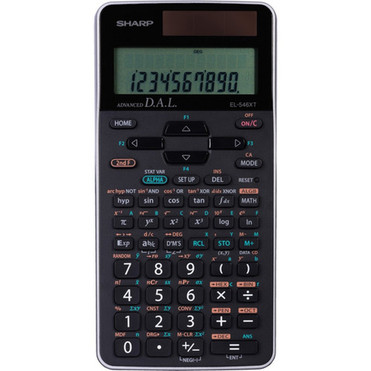 Sharp EL-520XTBBK Scientific Calculator - 469 Functions - 10 Digits - BatterySolar Powered - 06 x 33 x 53 - Black - 1 Each EL546XTBSL